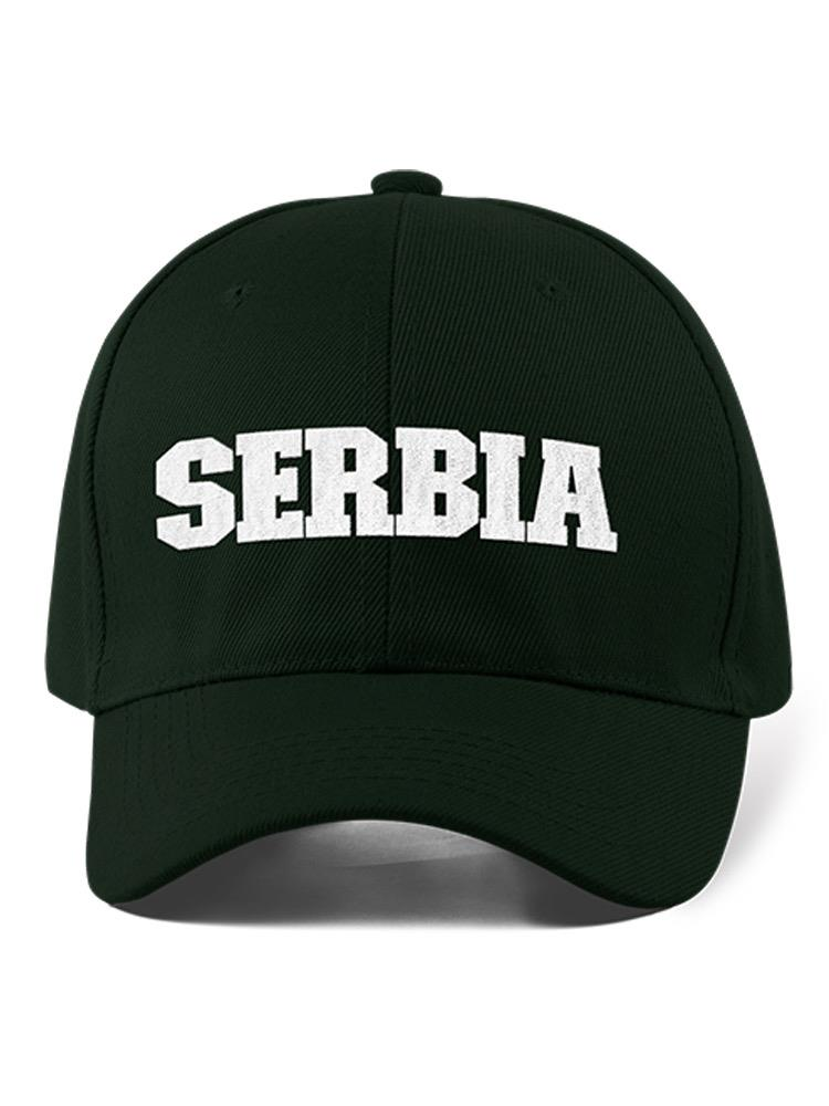 a black hat with white text