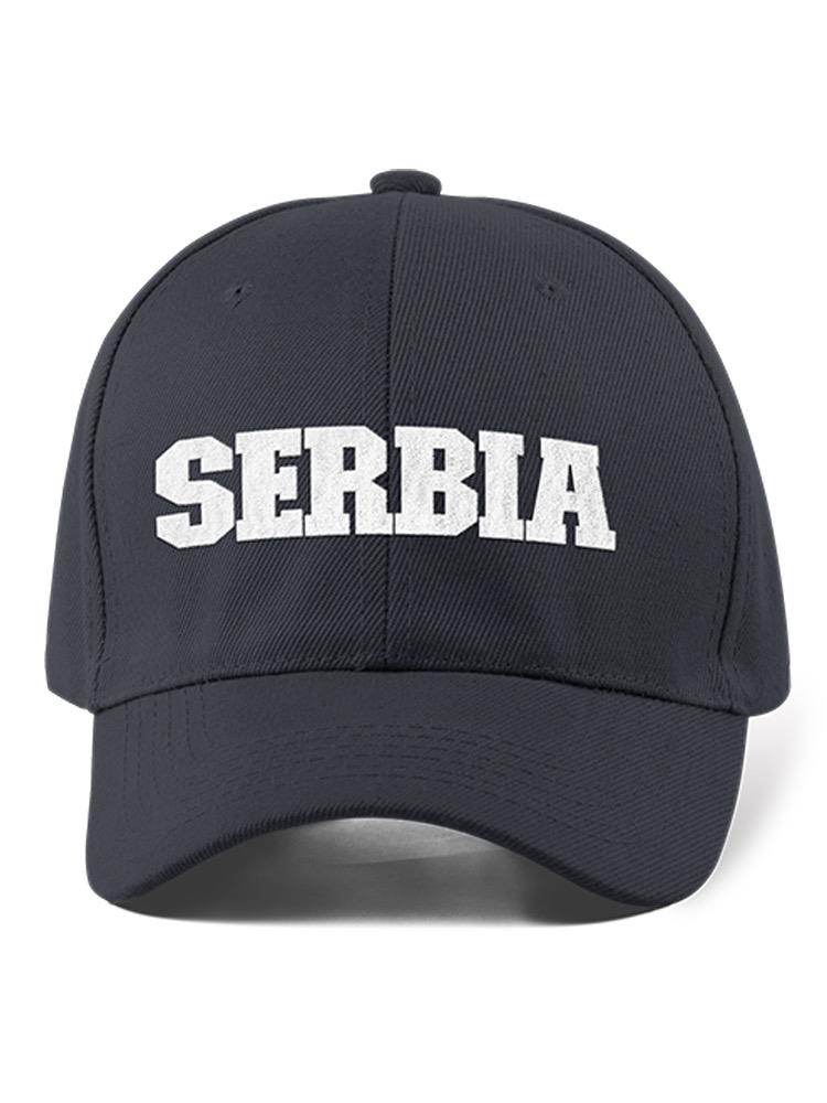 a black hat with white text