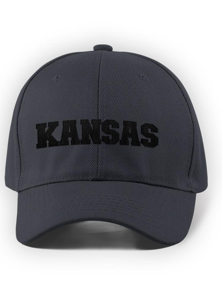 a black hat with black text