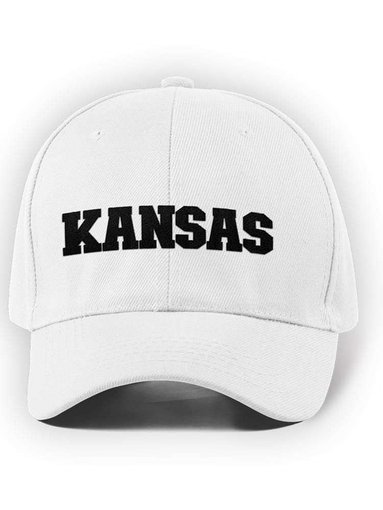 a white hat with black text