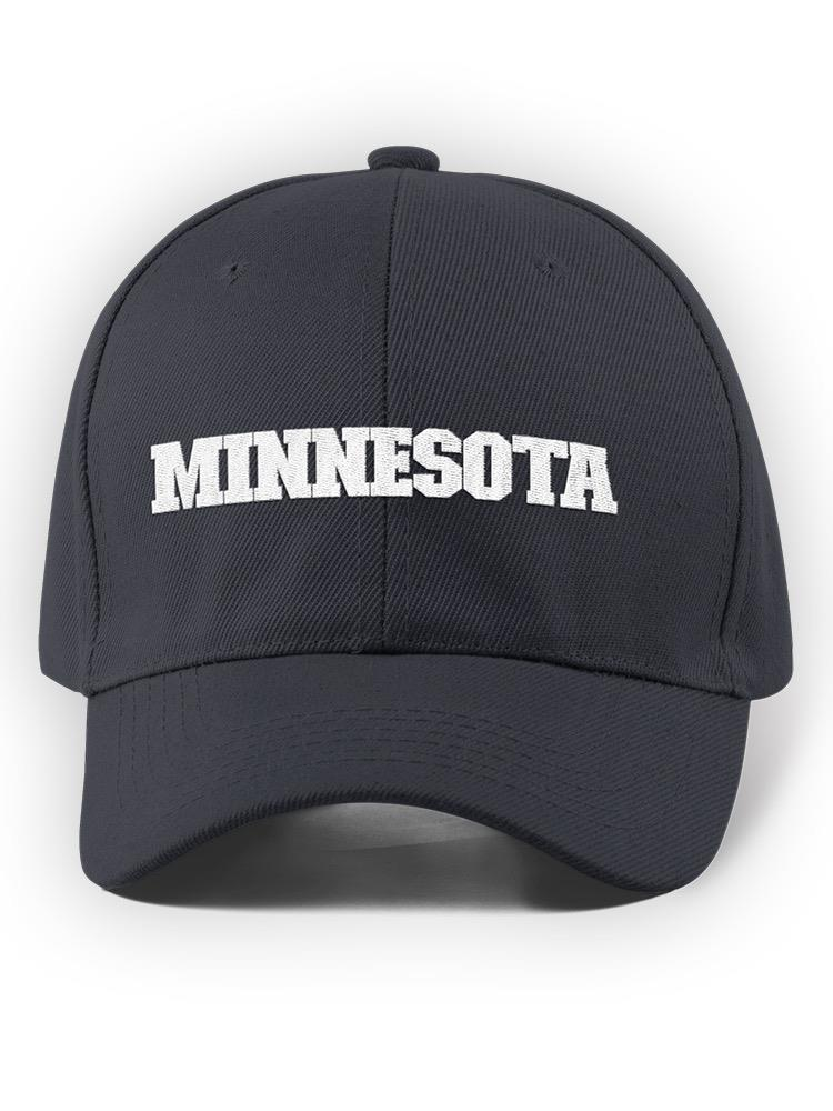 a black hat with white text