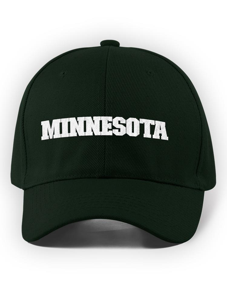 a black hat with white text