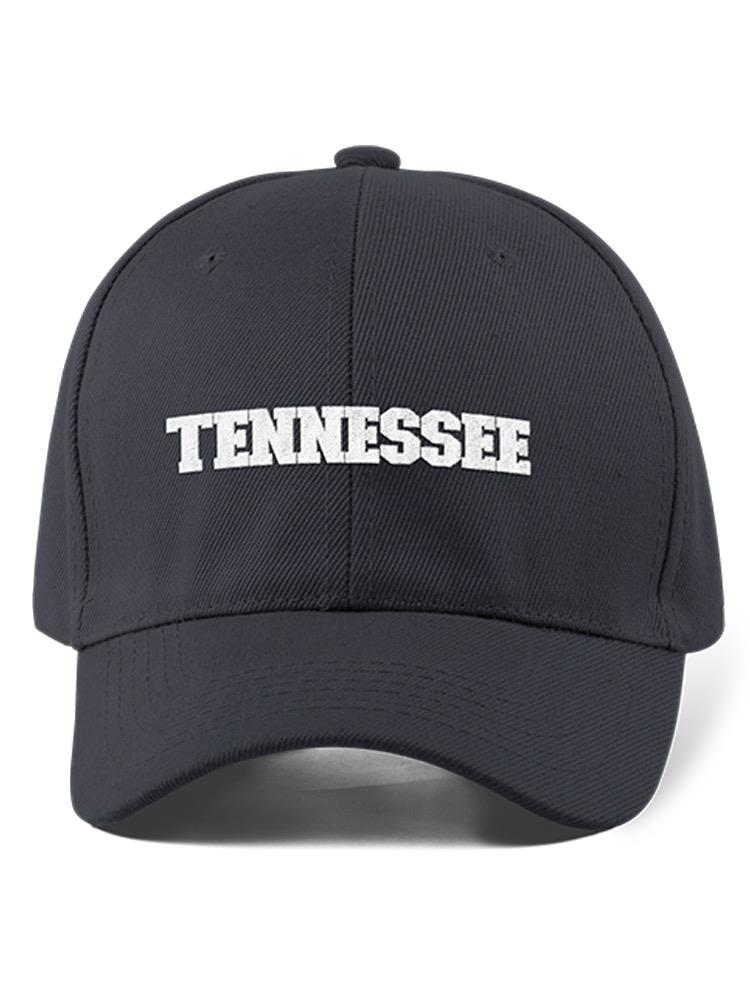 a black hat with white text