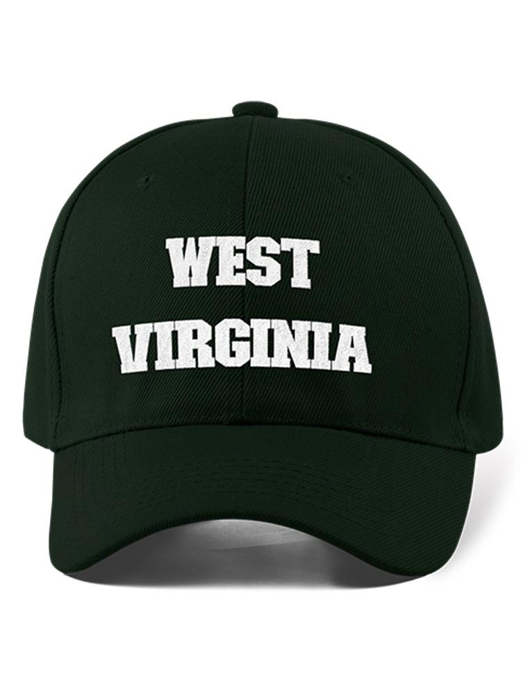 a black hat with white text