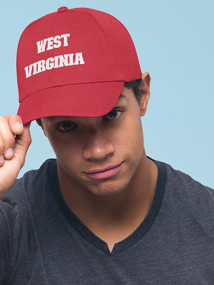 a man wearing a red hat