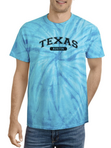 Texas Austin Tie Dye Tee -SmartPrintsInk Designs