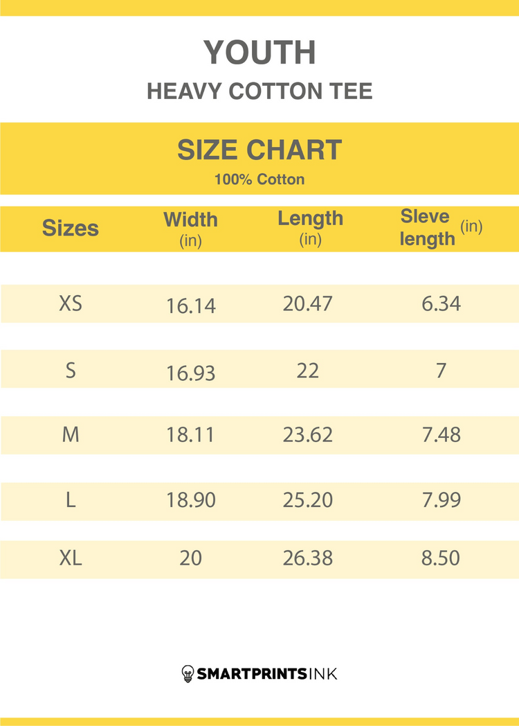 a chart of size and measurements