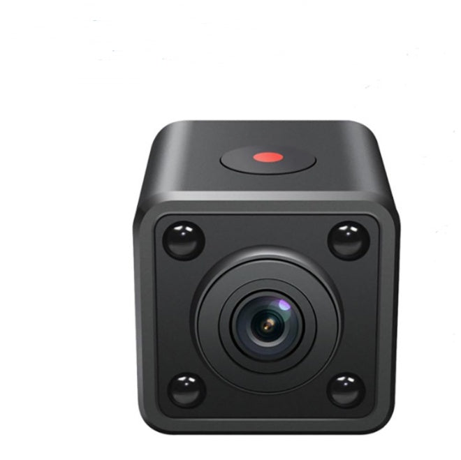 a black square camera with a red circle