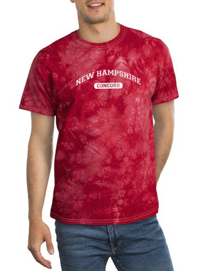 Concord New Hampshire Tie Dye Tee -SmartPrintsInk Designs