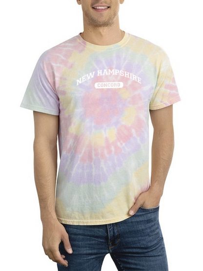 Concord New Hampshire Tie Dye Tee -SmartPrintsInk Designs