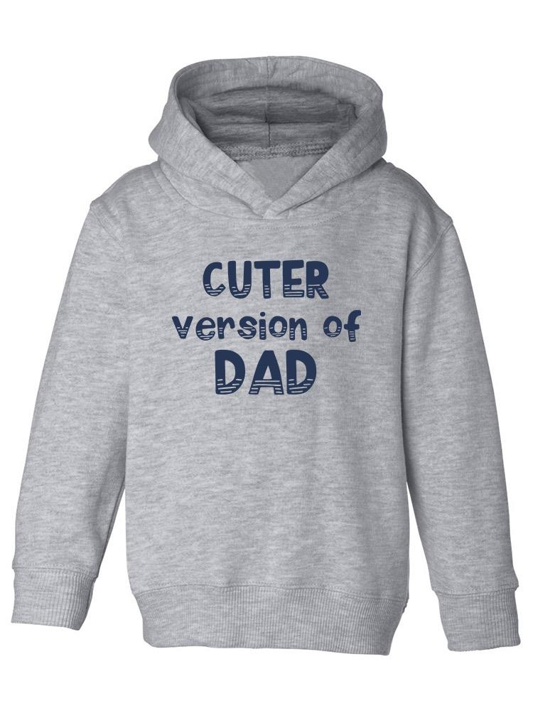 a grey hoodie with blue writing