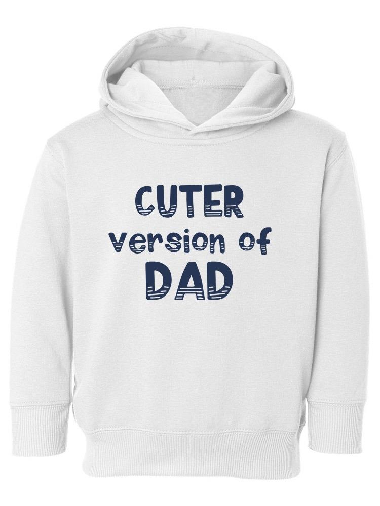 a white hoodie with blue text