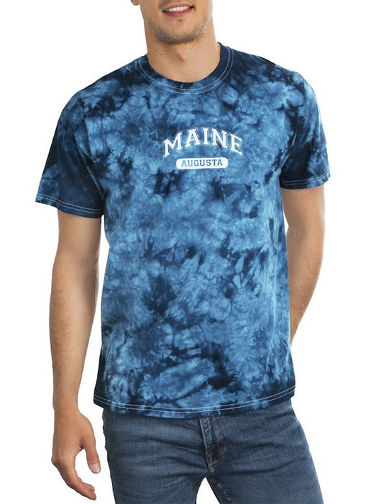 Augusta Maine Tie Dye Tee -SmartPrintsInk Designs
