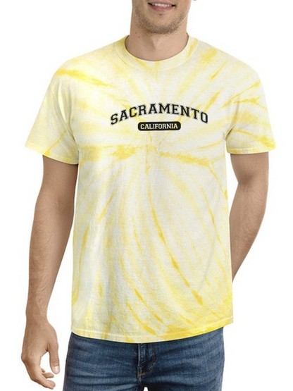 Sacramento California Tie Dye Tee -SmartPrintsInk Designs