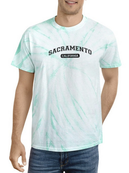 Sacramento California Tie Dye Tee -SmartPrintsInk Designs