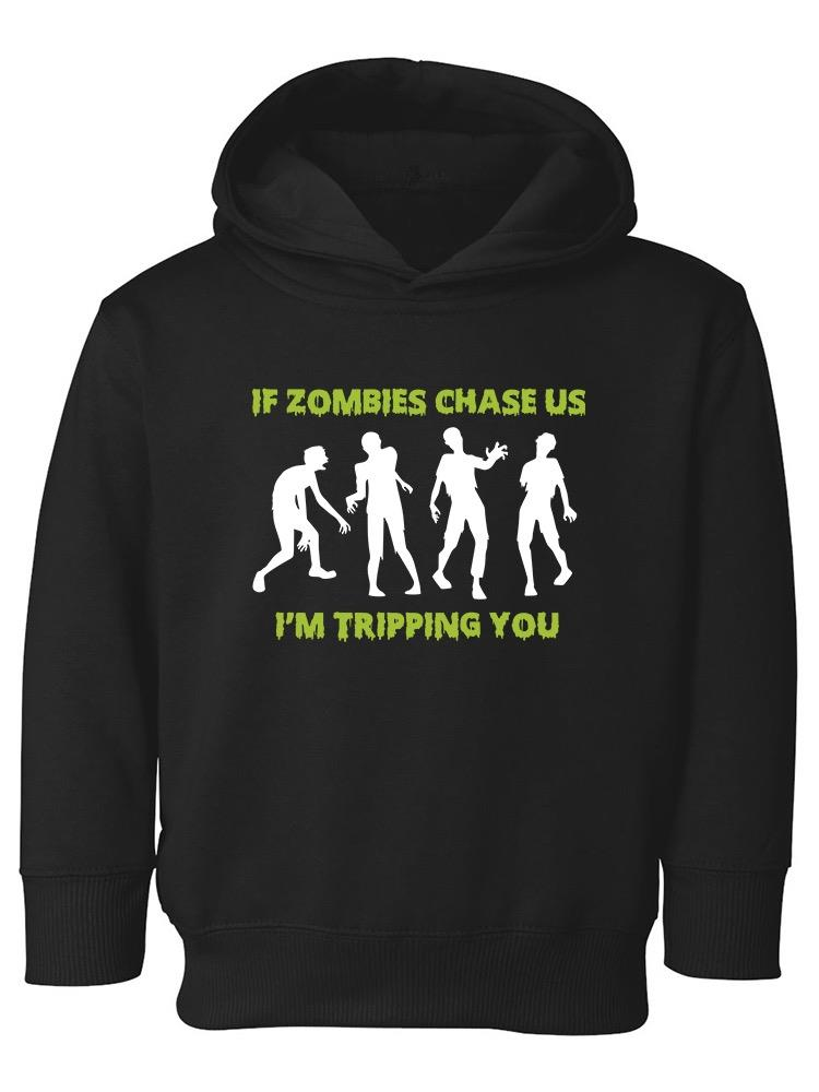 a black sweatshirt with white text