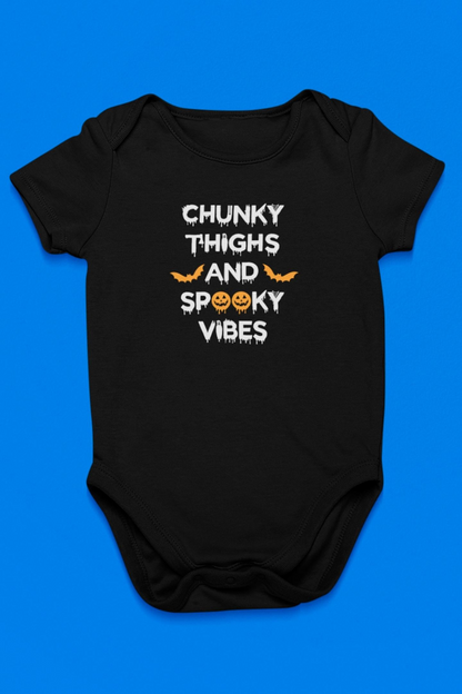 Chunky Thighs, Spooky Vibes Bodysuit -SmartPrintsInk Designs