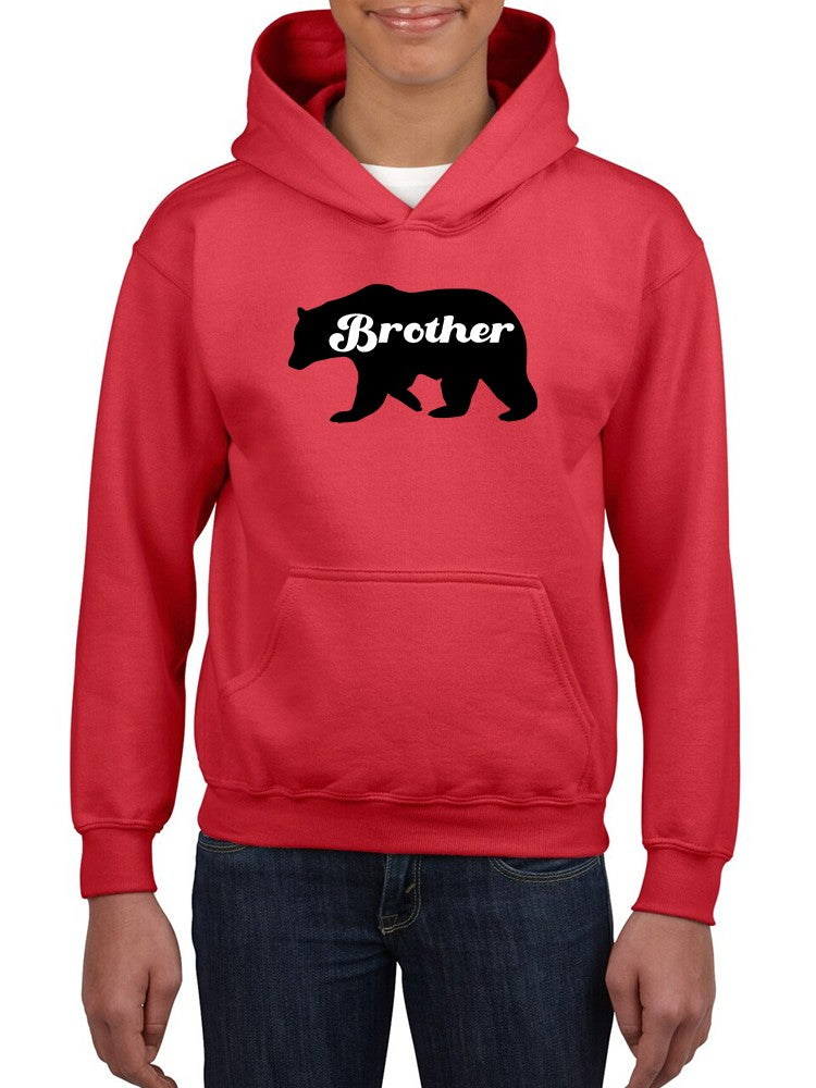 Bear, Brother Lettering Hoodie -SmartPrintsInk Designs