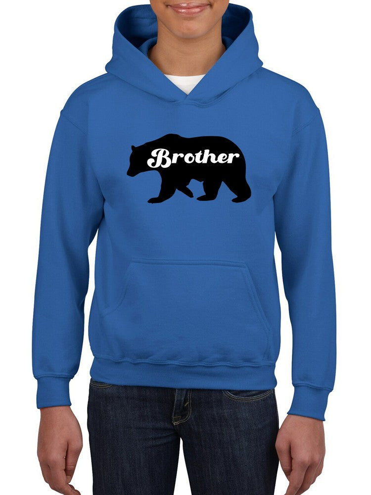 Bear, Brother Lettering Hoodie -SmartPrintsInk Designs