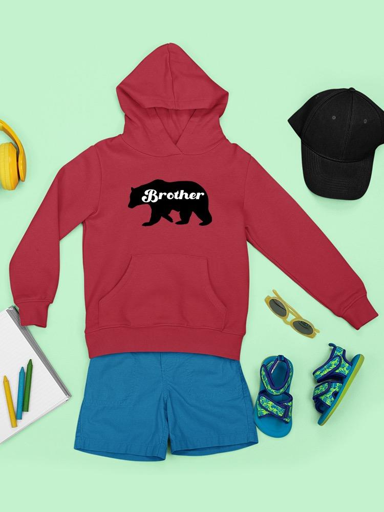 Bear, Brother Lettering Hoodie -SmartPrintsInk Designs