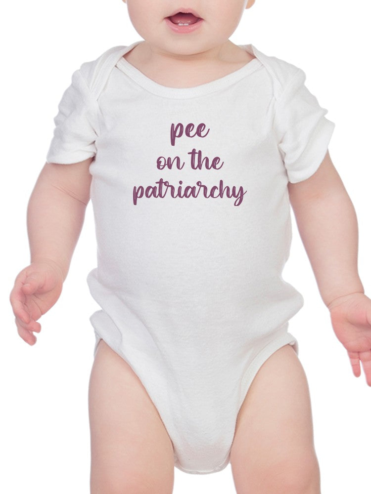 a baby wearing a white bodysuit