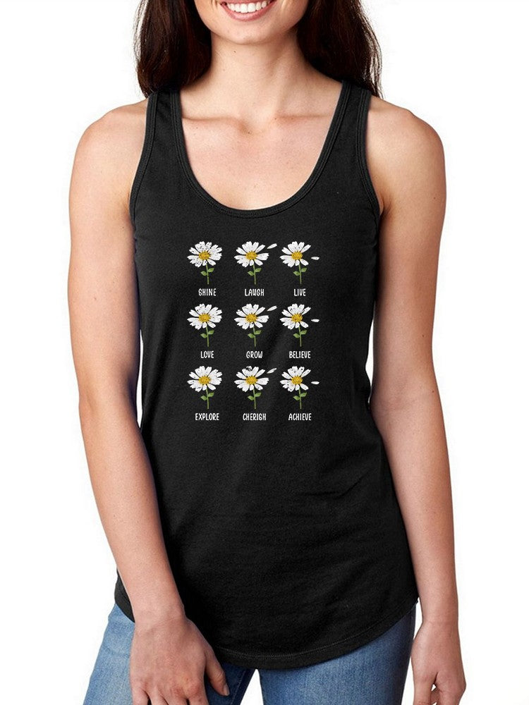 Daisies And Life Racerback Tank -SmartPrintsInk Designs