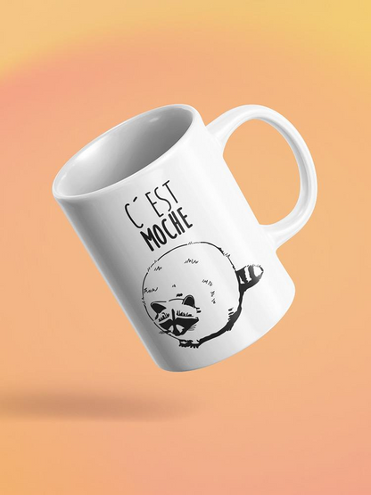 C'est Moche Raccoon Mug -SmartPrintsInk Designs