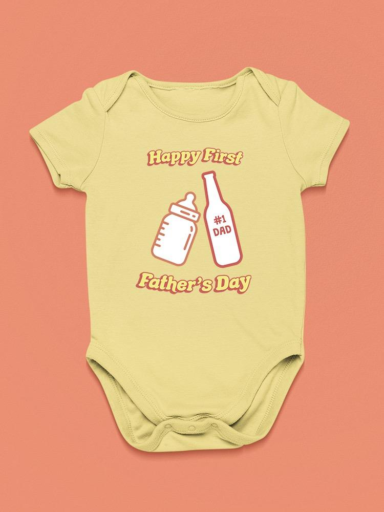 a baby bodysuit with text on it