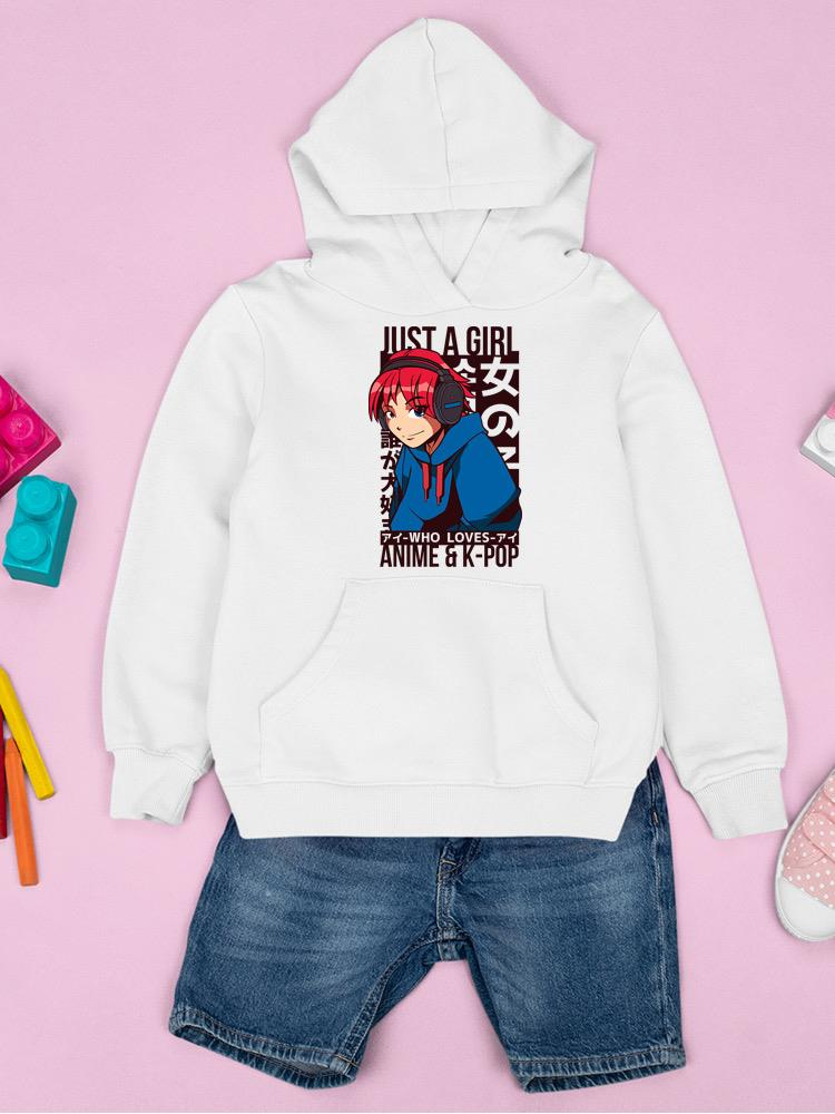 a white hoodie with a cartoon character on it