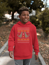 Christmas Dinosaurs Hoodie -SmartPrintsInk Designs
