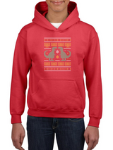 Christmas Dinosaurs Hoodie -SmartPrintsInk Designs