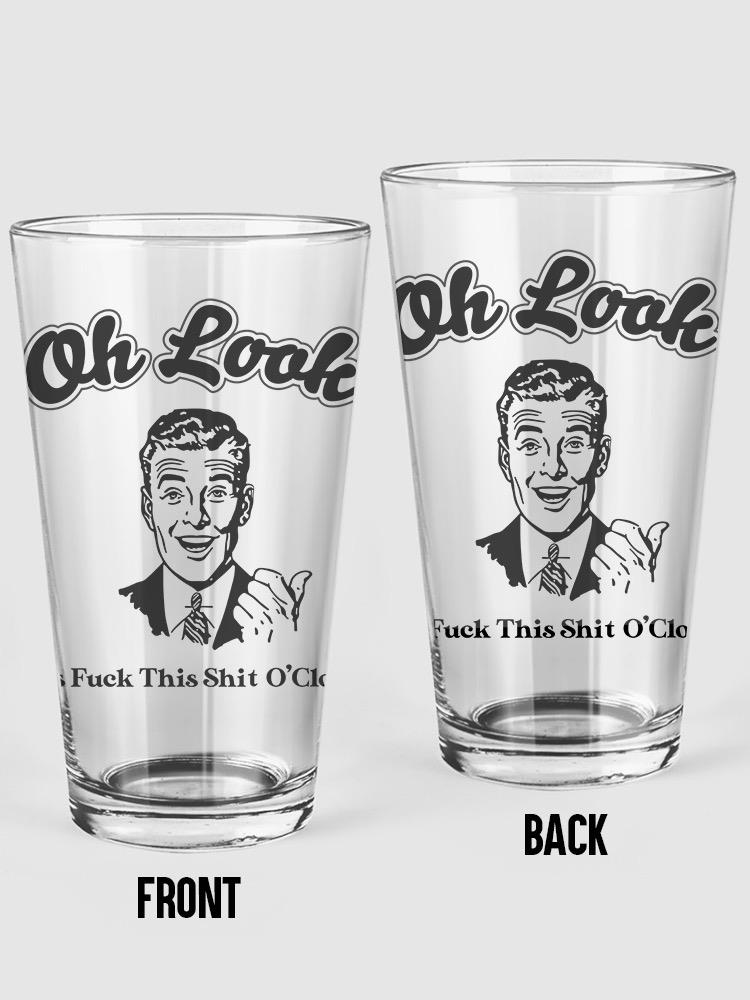 two glasses with images on them