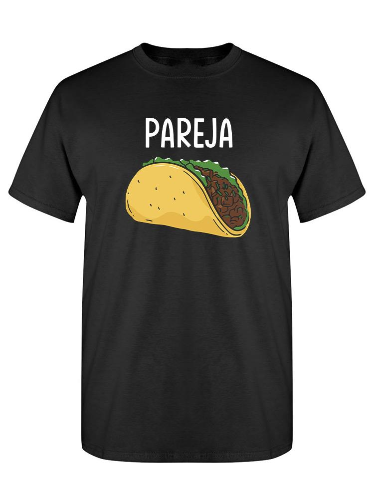 a black t-shirt with a taco on it