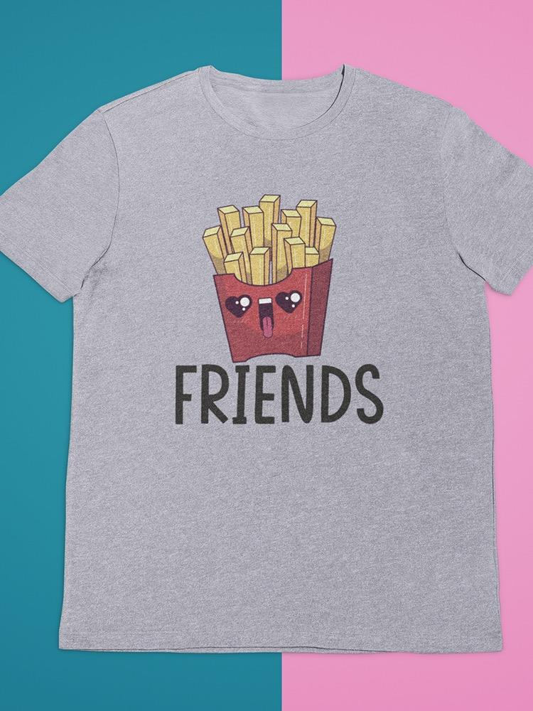 a t-shirt with a picture of fries on it