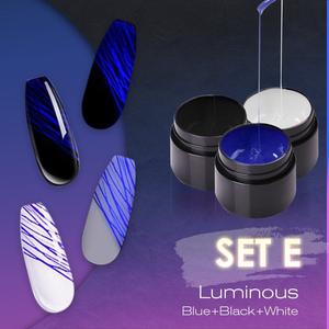 a set of different nail polishes