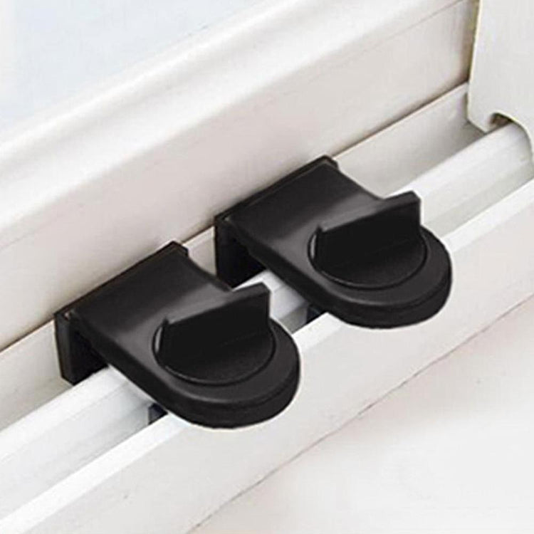 a pair of black plastic holders