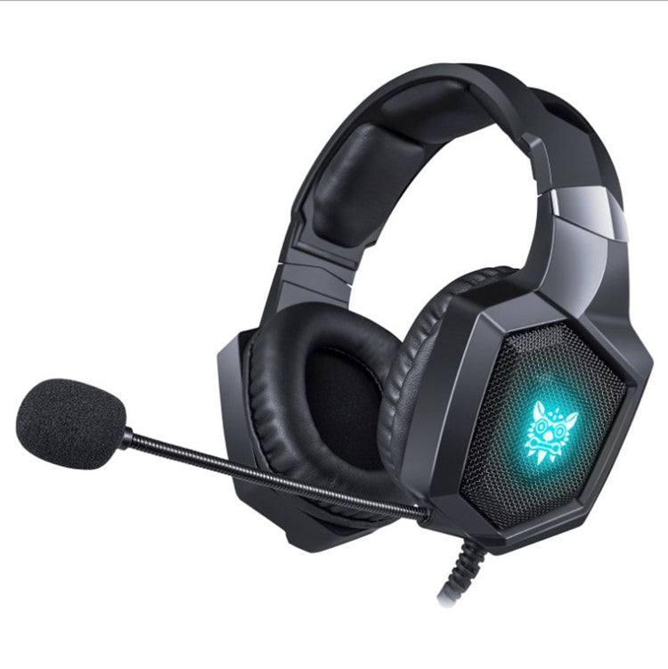 a black headphones with a microphone
