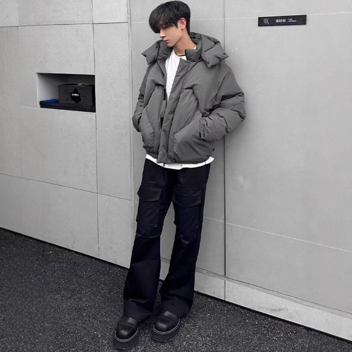 The Trend Of Young Students Wearing Loose Bread Jackets With Love