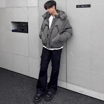 The Trend Of Young Students Wearing Loose Bread Jackets With Love