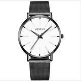 Quartz Watch with Mesh or Leather Strap