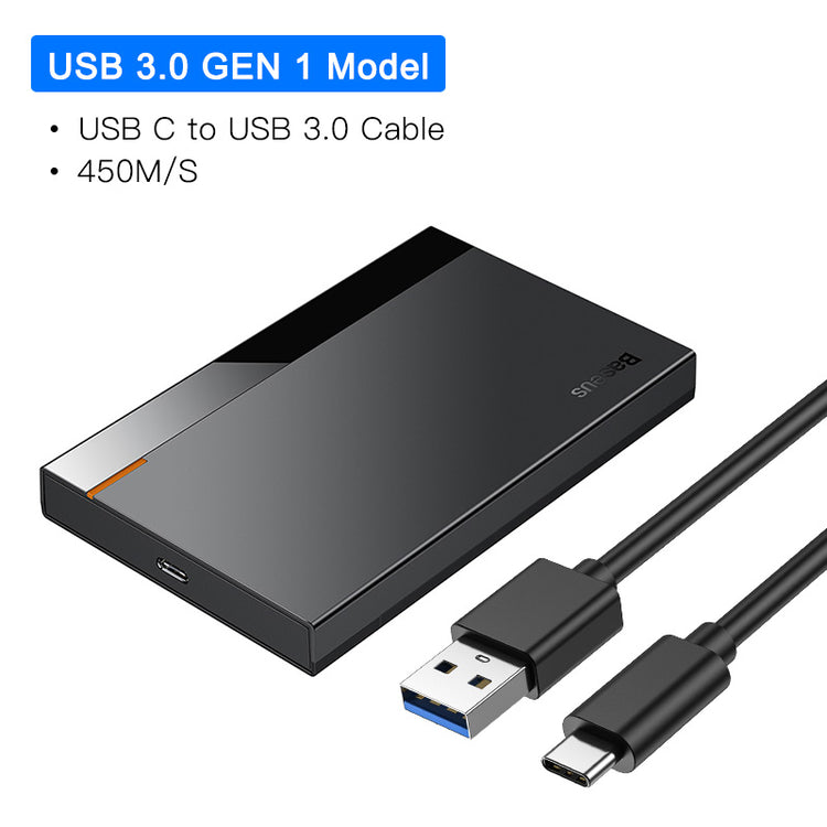 a black rectangular device with a black cable