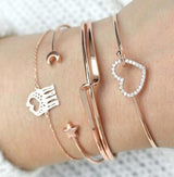 Beaded Bracelet and Anklet Set