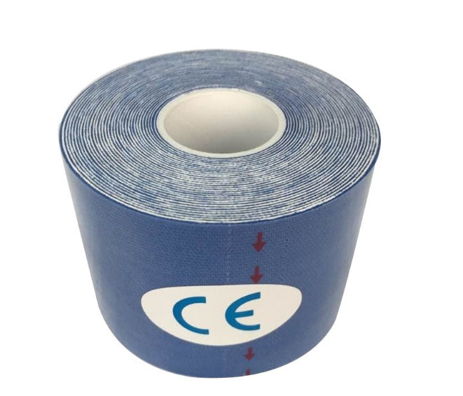 a roll of blue tape