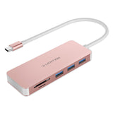 USB 3.0 Hub with SD and TF Card Reader