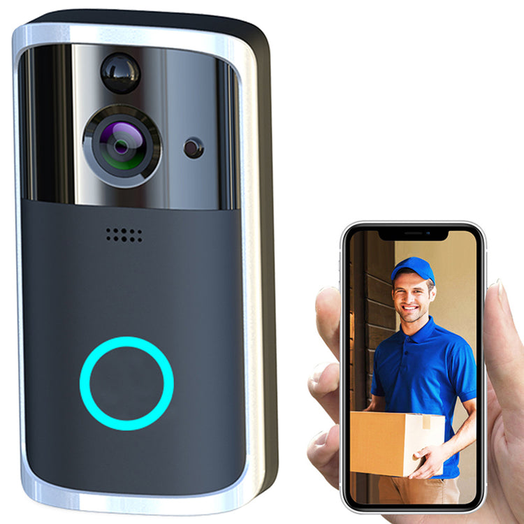a hand holding a phone and a video camera
