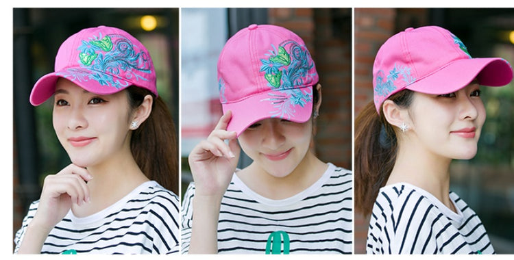 a collage of a woman wearing a pink hat