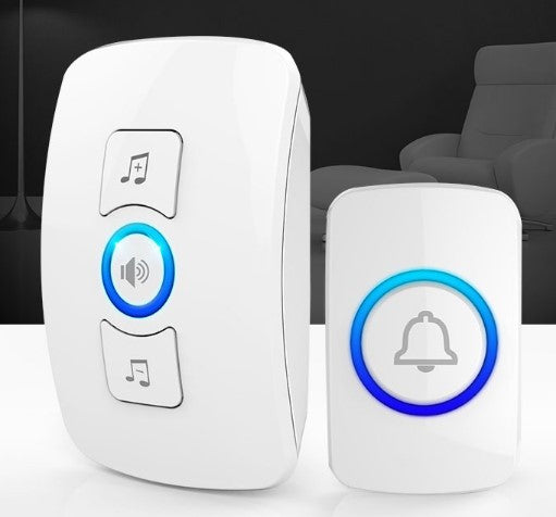 a white device with blue buttons