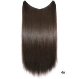 22-Inch Clipless Wire Hair Extensions, Straight Synthetic Hair