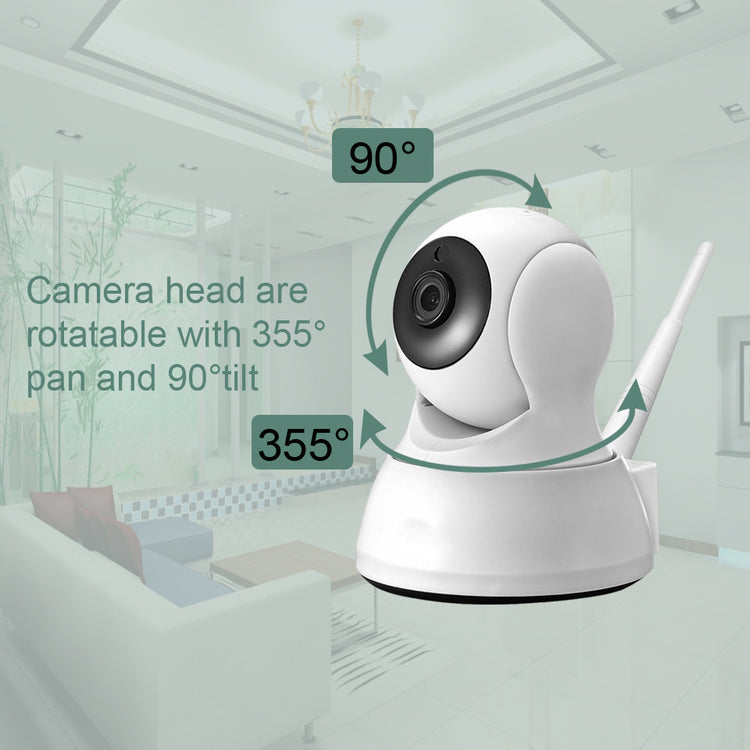 a white camera in a room