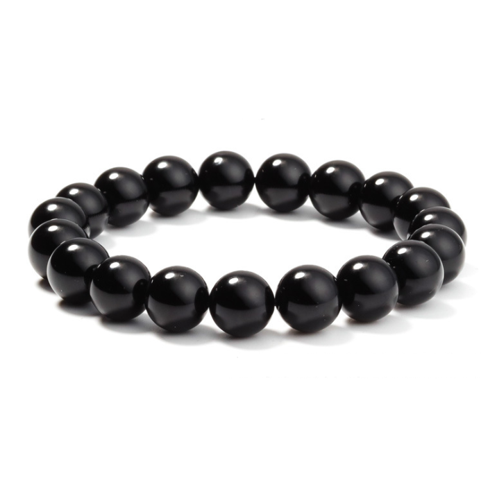 a black beaded bracelet